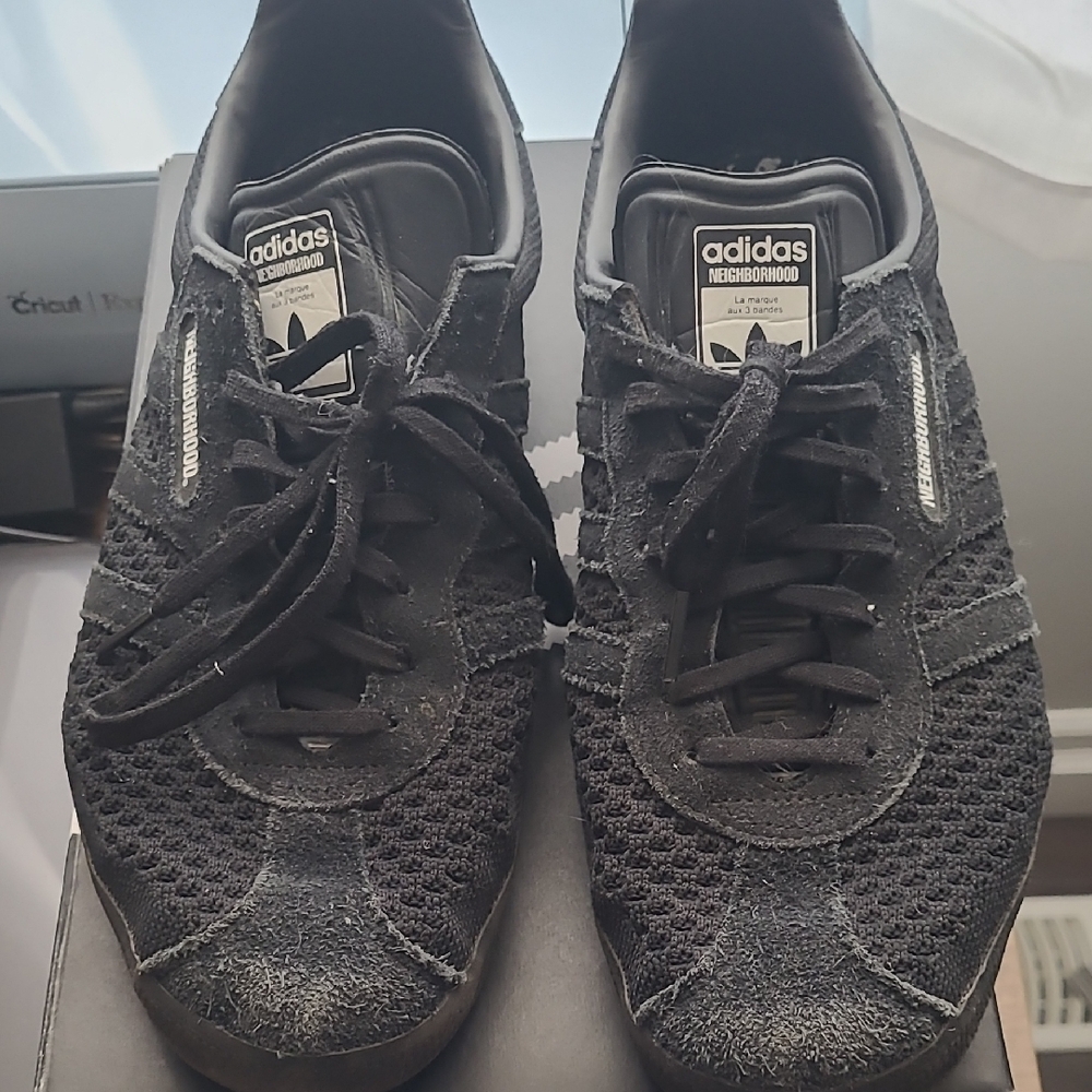 adidas Black Knit Neighborhood Lace-Up Sneakers